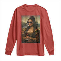 Black Mona Lisa African American Long Sleeve Shirt Black History Month - Wonder Print Shop
