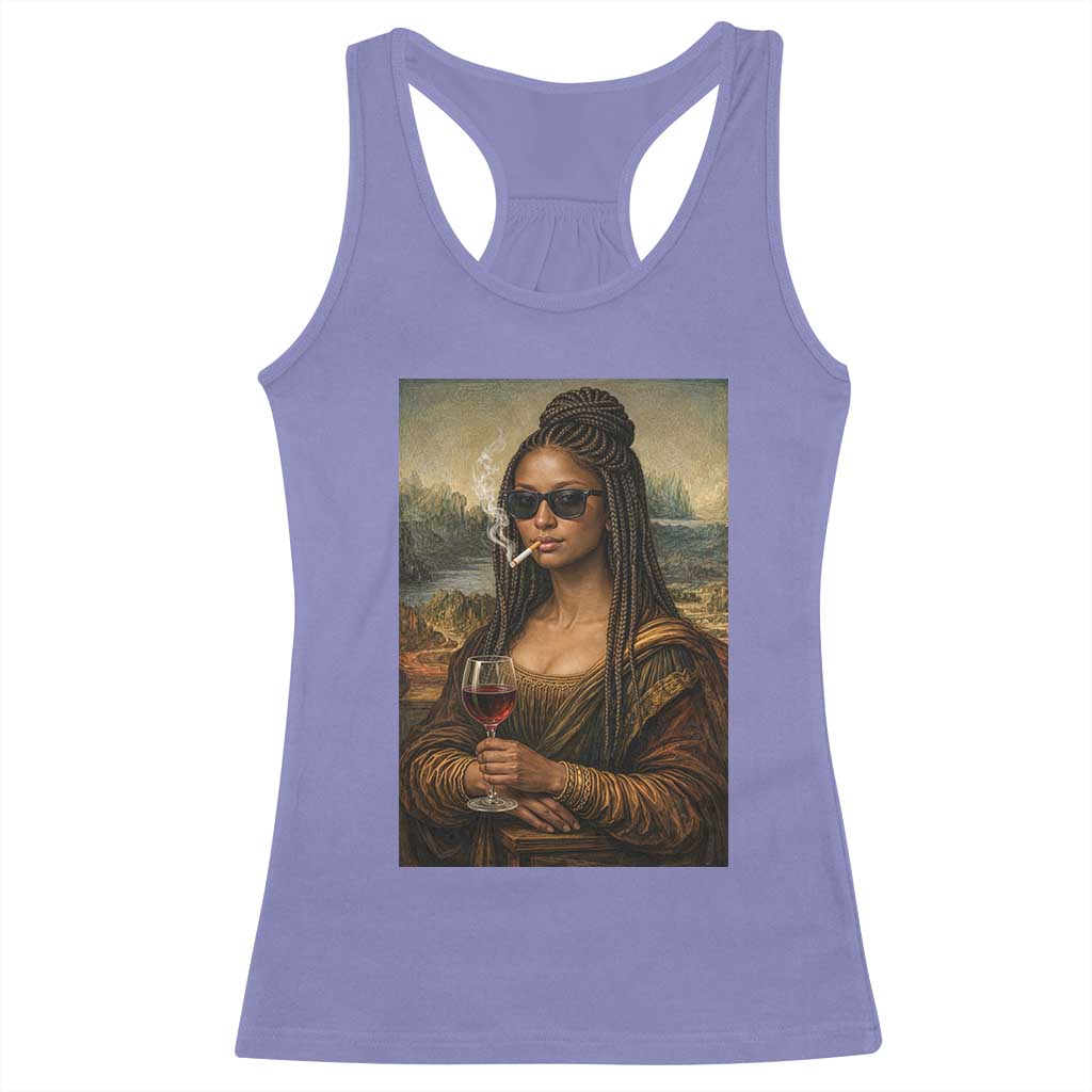 Black Mona Lisa African American Racerback Tank Top Black History Month - Wonder Print Shop