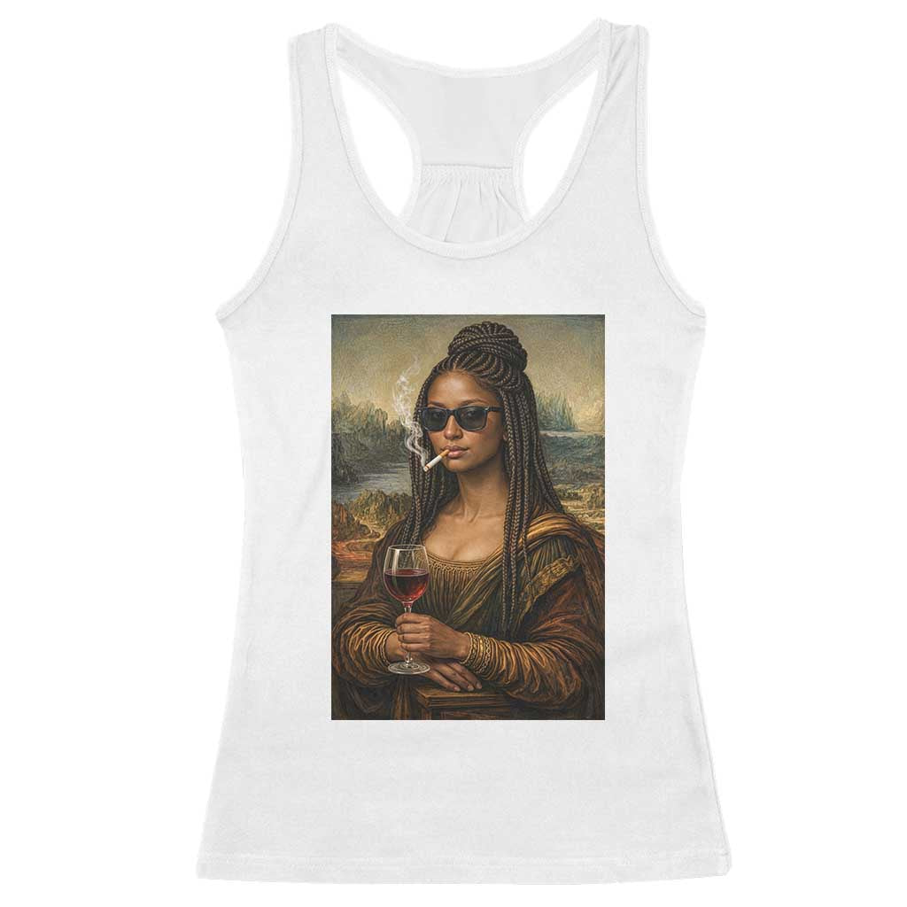 Black Mona Lisa African American Racerback Tank Top Black History Month - Wonder Print Shop