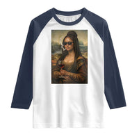 Black Mona Lisa African American Raglan Shirt Black History Month - Wonder Print Shop