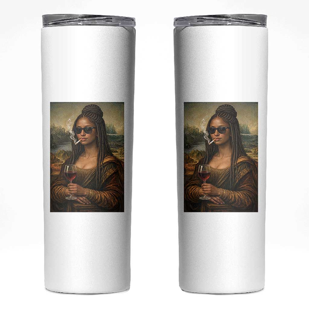Black Mona Lisa African American Skinny Tumbler Black History Month - Wonder Print Shop