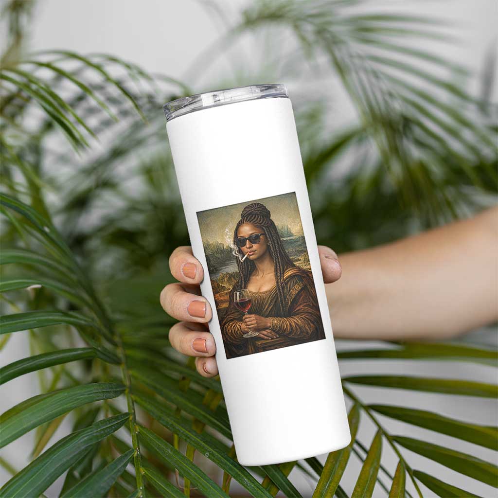 Black Mona Lisa African American Skinny Tumbler Black History Month - Wonder Print Shop