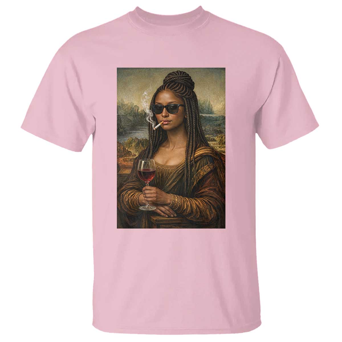 Black Mona Lisa African American T Shirt Black History Month - Wonder Print Shop