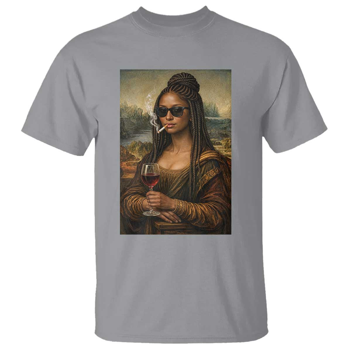 Black Mona Lisa African American T Shirt Black History Month - Wonder Print Shop