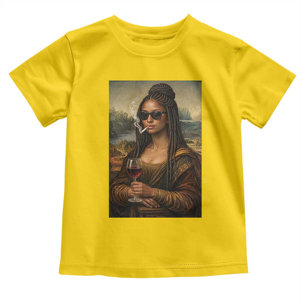 Black Mona Lisa African American Toddler T Shirt Black History Month - Wonder Print Shop