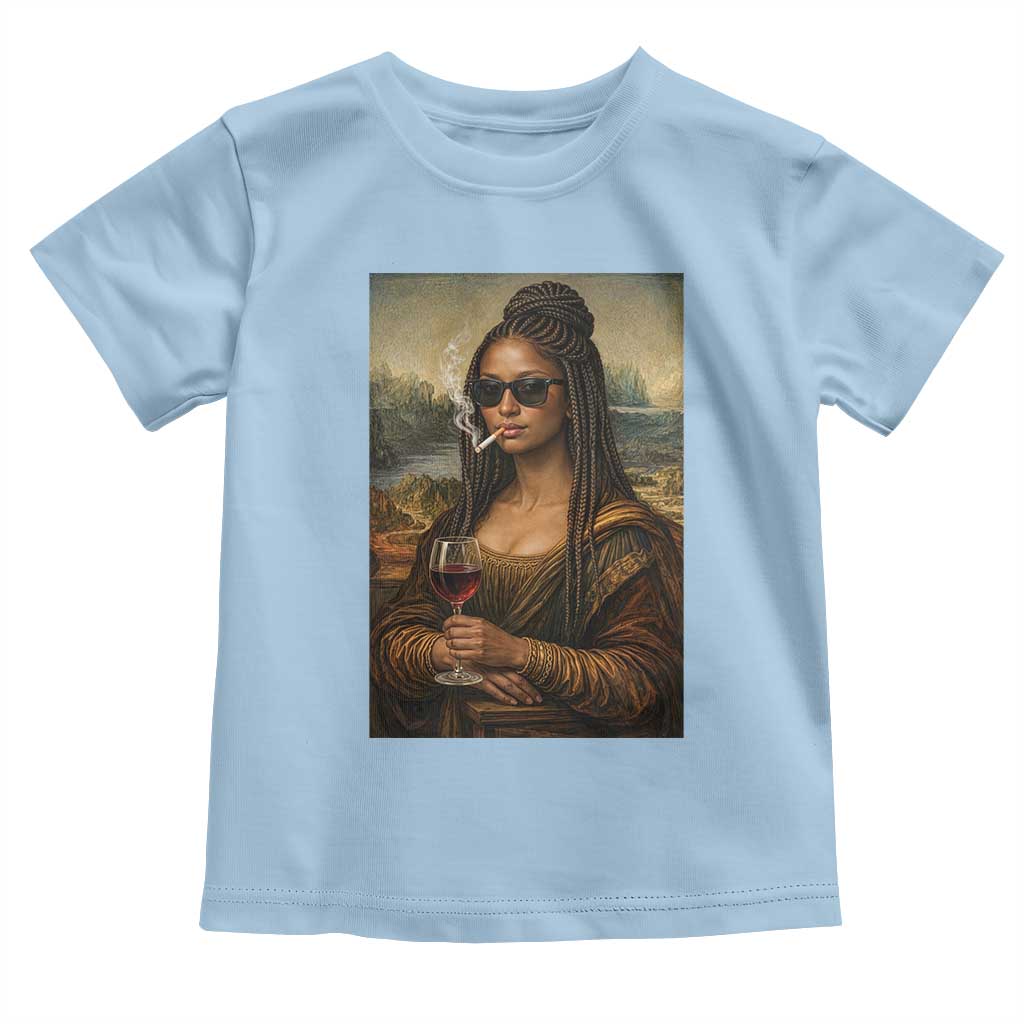 Black Mona Lisa African American Toddler T Shirt Black History Month - Wonder Print Shop