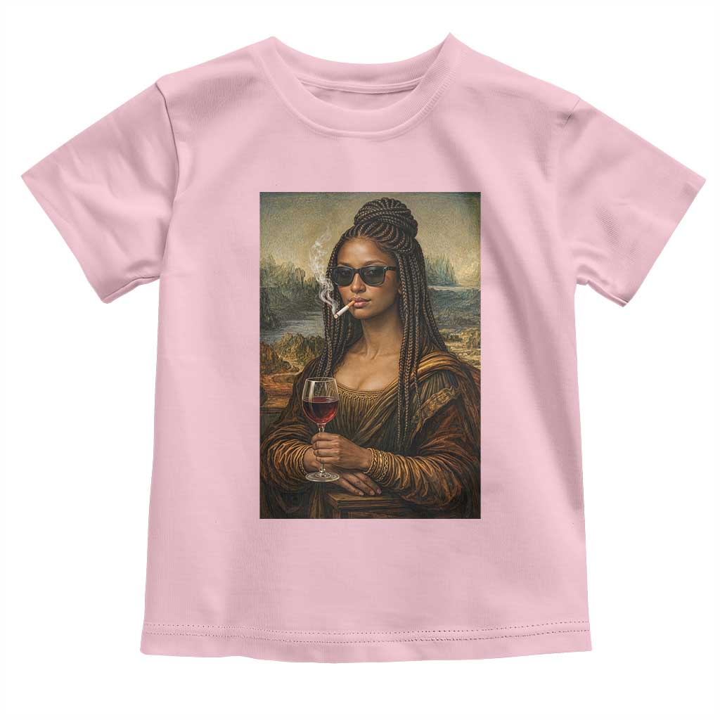 Black Mona Lisa African American Toddler T Shirt Black History Month - Wonder Print Shop