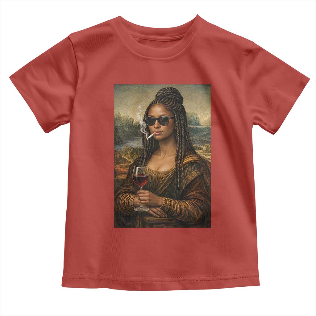 Black Mona Lisa African American Toddler T Shirt Black History Month - Wonder Print Shop