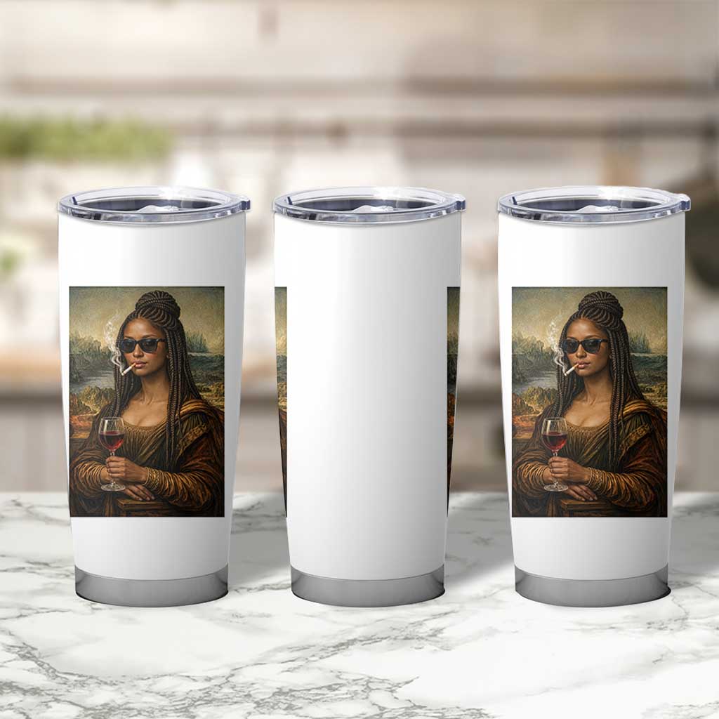Black Mona Lisa African American Tumbler Cup Black History Month - Wonder Print Shop