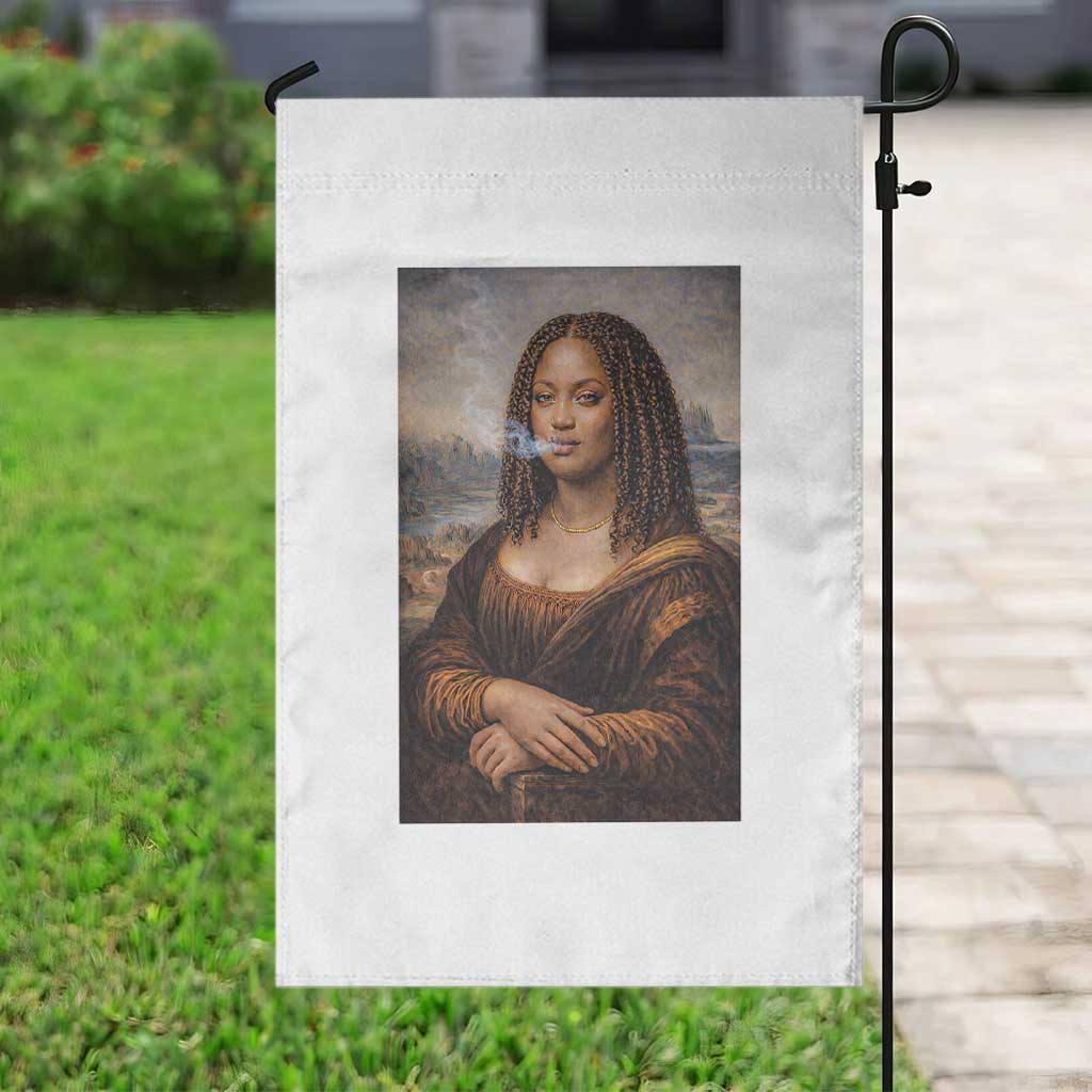 Funny Black Mona Lisa Garden Flag African American Pride - Wonder Print Shop