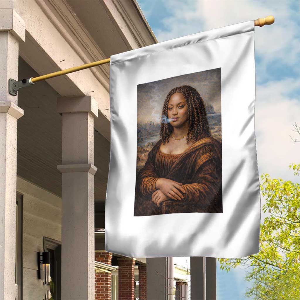Funny Black Mona Lisa Garden Flag African American Pride - Wonder Print Shop