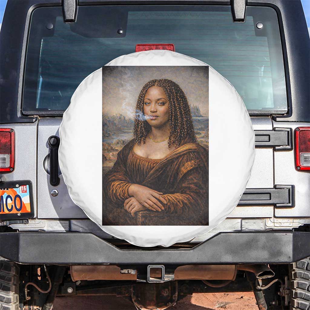 Funny Black Mona Lisa Spare Tire Cover African American Pride - Wonder Print Shop