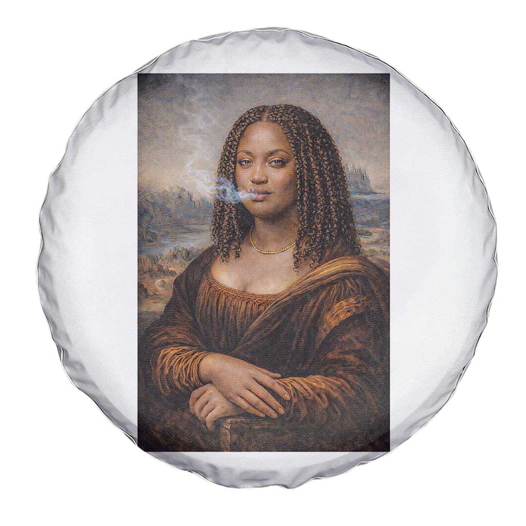 Funny Black Mona Lisa Spare Tire Cover African American Pride - Wonder Print Shop
