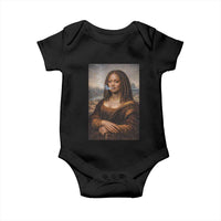 Funny Black Mona Lisa Baby Onesie African American Pride - Wonder Print Shop