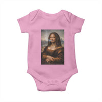 Funny Black Mona Lisa Baby Onesie African American Pride - Wonder Print Shop