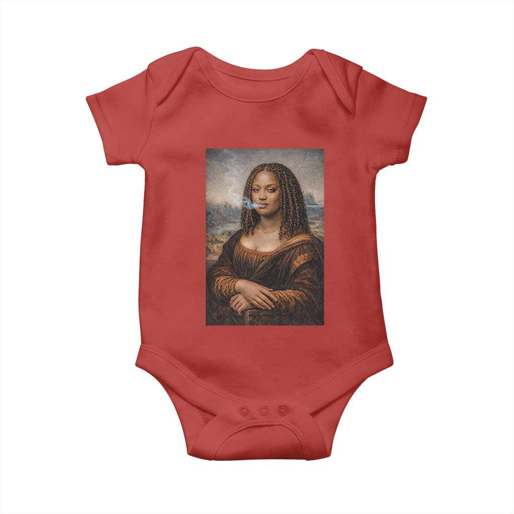 Funny Black Mona Lisa Baby Onesie African American Pride - Wonder Print Shop