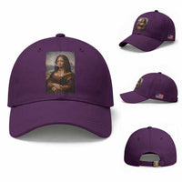 Funny Black Mona Lisa Baseball Cap African American Pride