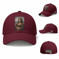 Funny Black Mona Lisa Baseball Cap African American Pride