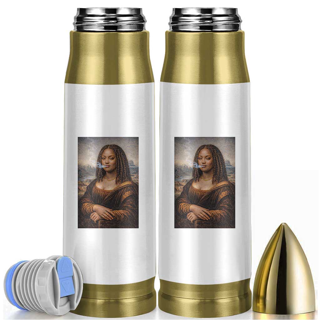 Funny Black Mona Lisa Bullet Tumbler African American Pride - Wonder Print Shop