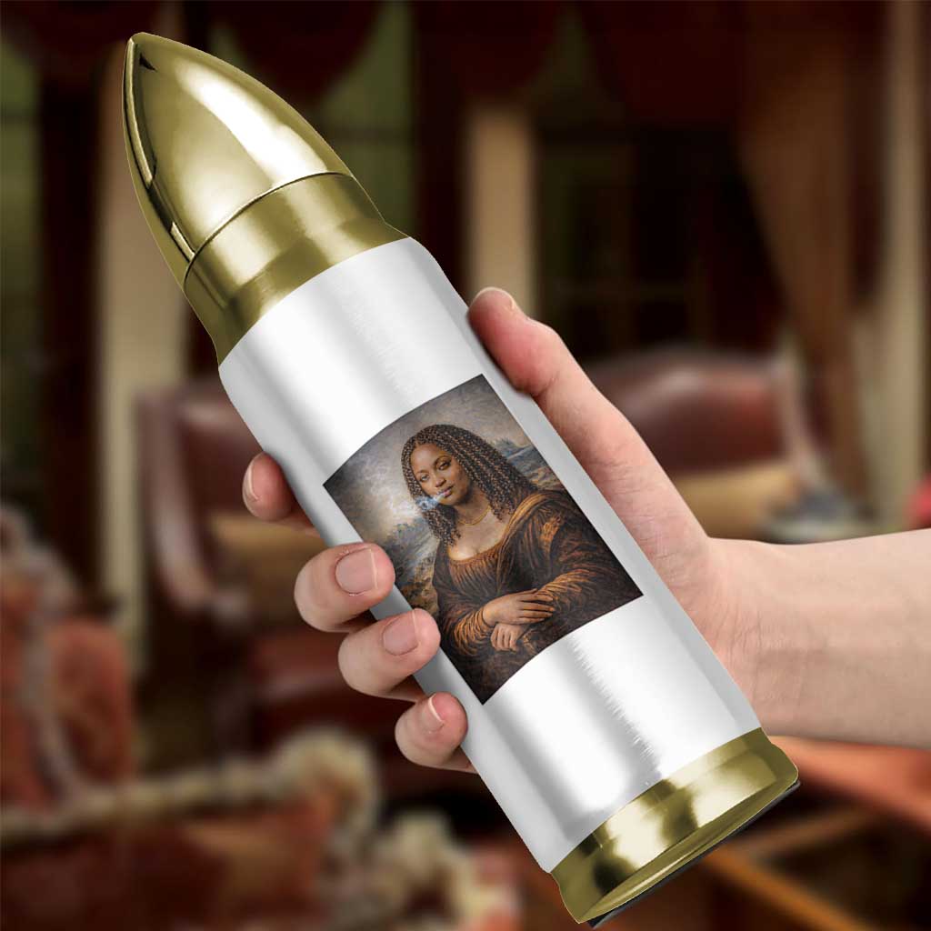 Funny Black Mona Lisa Bullet Tumbler African American Pride - Wonder Print Shop