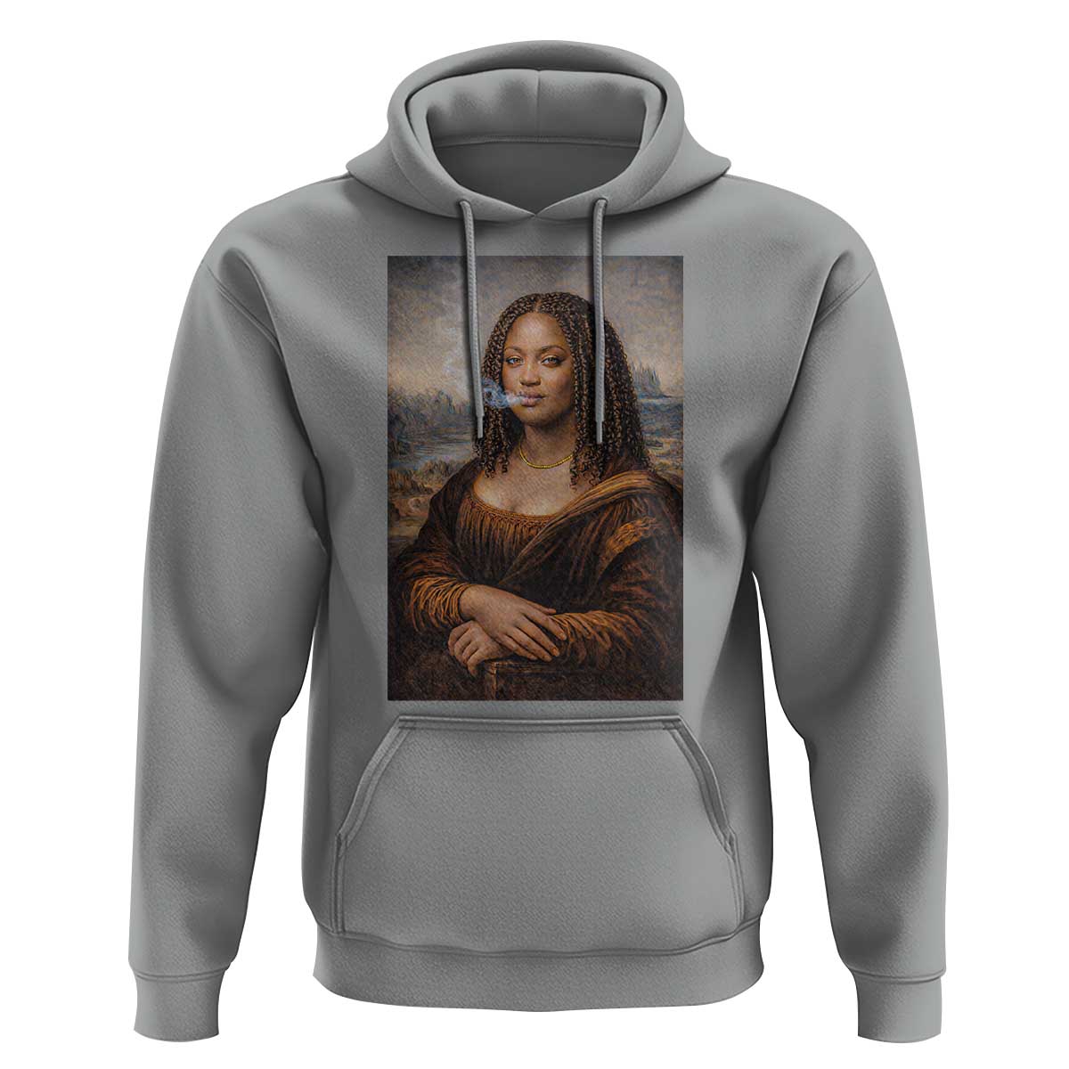 Funny Black Mona Lisa Hoodie African American Pride - Wonder Print Shop