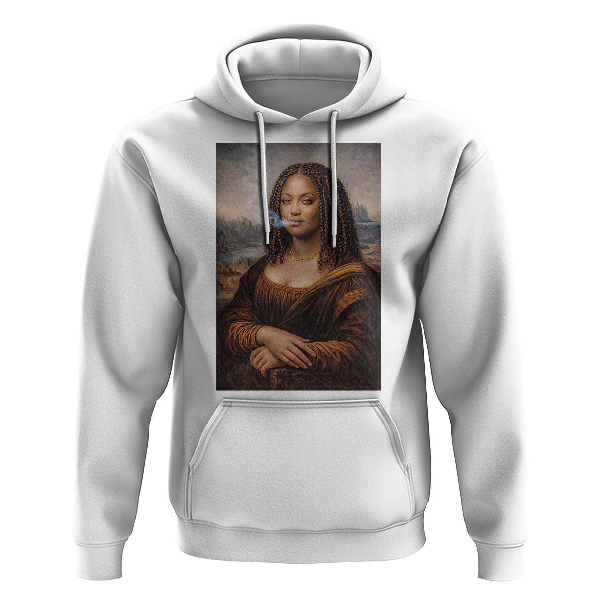 Funny Black Mona Lisa Hoodie African American Pride - Wonder Print Shop