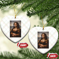 Funny Black Mona Lisa Ceramic Ornament African American Pride - Wonder Print Shop