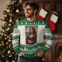 Funny Black Mona Lisa Ugly Christmas Sweater African American Pride - Wonder Print Shop
