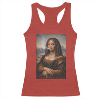 Funny Black Mona Lisa Racerback Tank Top African American Pride - Wonder Print Shop