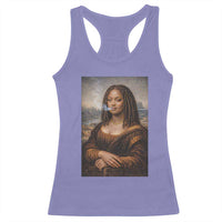 Funny Black Mona Lisa Racerback Tank Top African American Pride - Wonder Print Shop