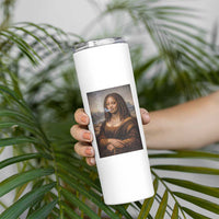 Funny Black Mona Lisa Skinny Tumbler African American Pride - Wonder Print Shop
