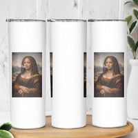 Funny Black Mona Lisa Skinny Tumbler African American Pride - Wonder Print Shop