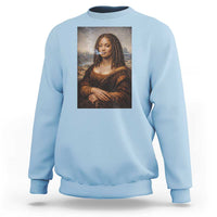 Funny Black Mona Lisa Sweatshirt African American Pride - Wonder Print Shop
