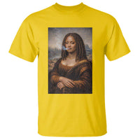 Funny Black Mona Lisa T Shirt African American Pride - Wonder Print Shop