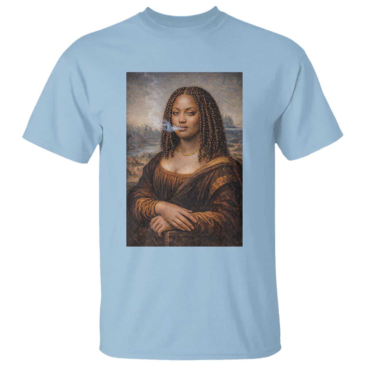 Funny Black Mona Lisa T Shirt African American Pride - Wonder Print Shop