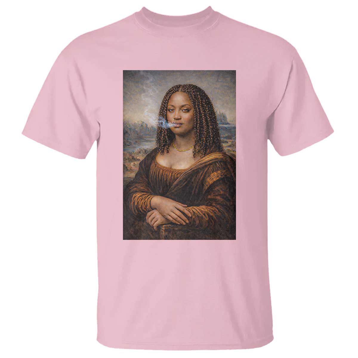 Funny Black Mona Lisa T Shirt African American Pride - Wonder Print Shop