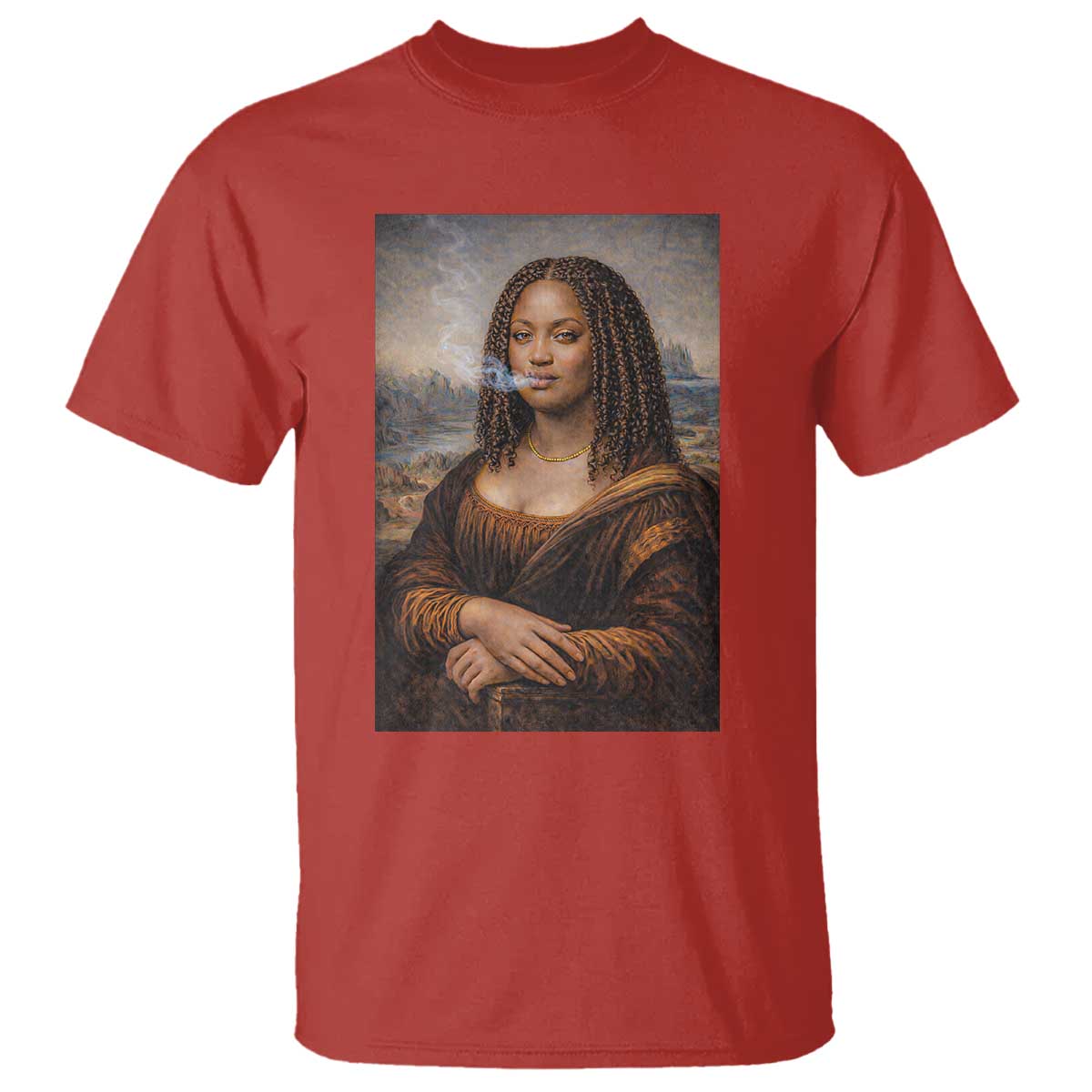 Funny Black Mona Lisa T Shirt African American Pride - Wonder Print Shop