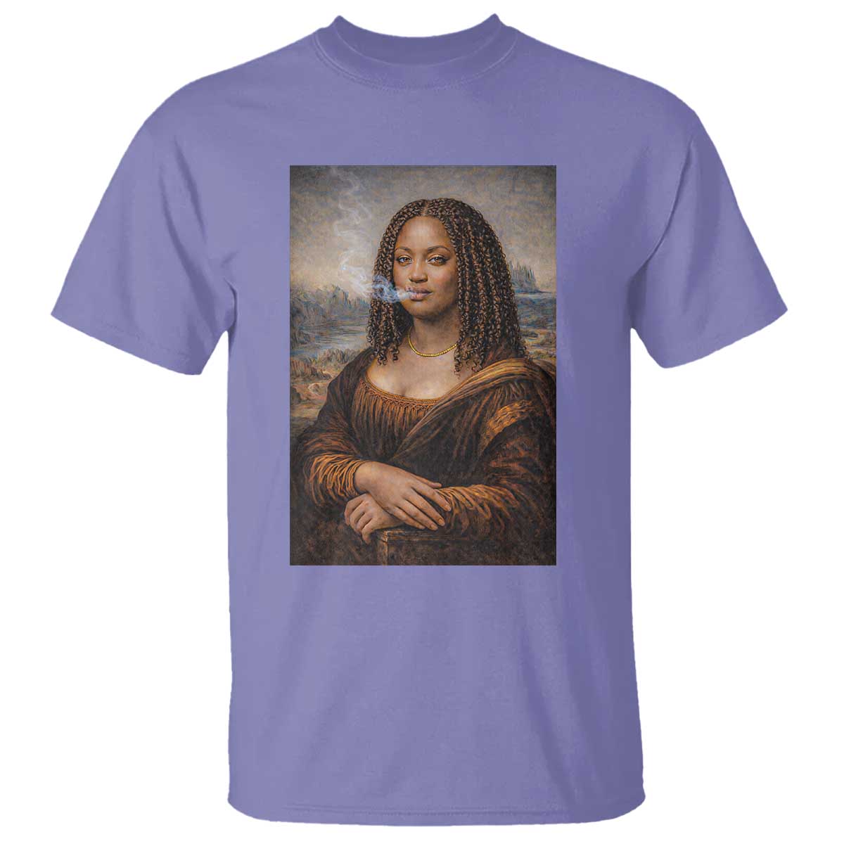 Funny Black Mona Lisa T Shirt African American Pride - Wonder Print Shop