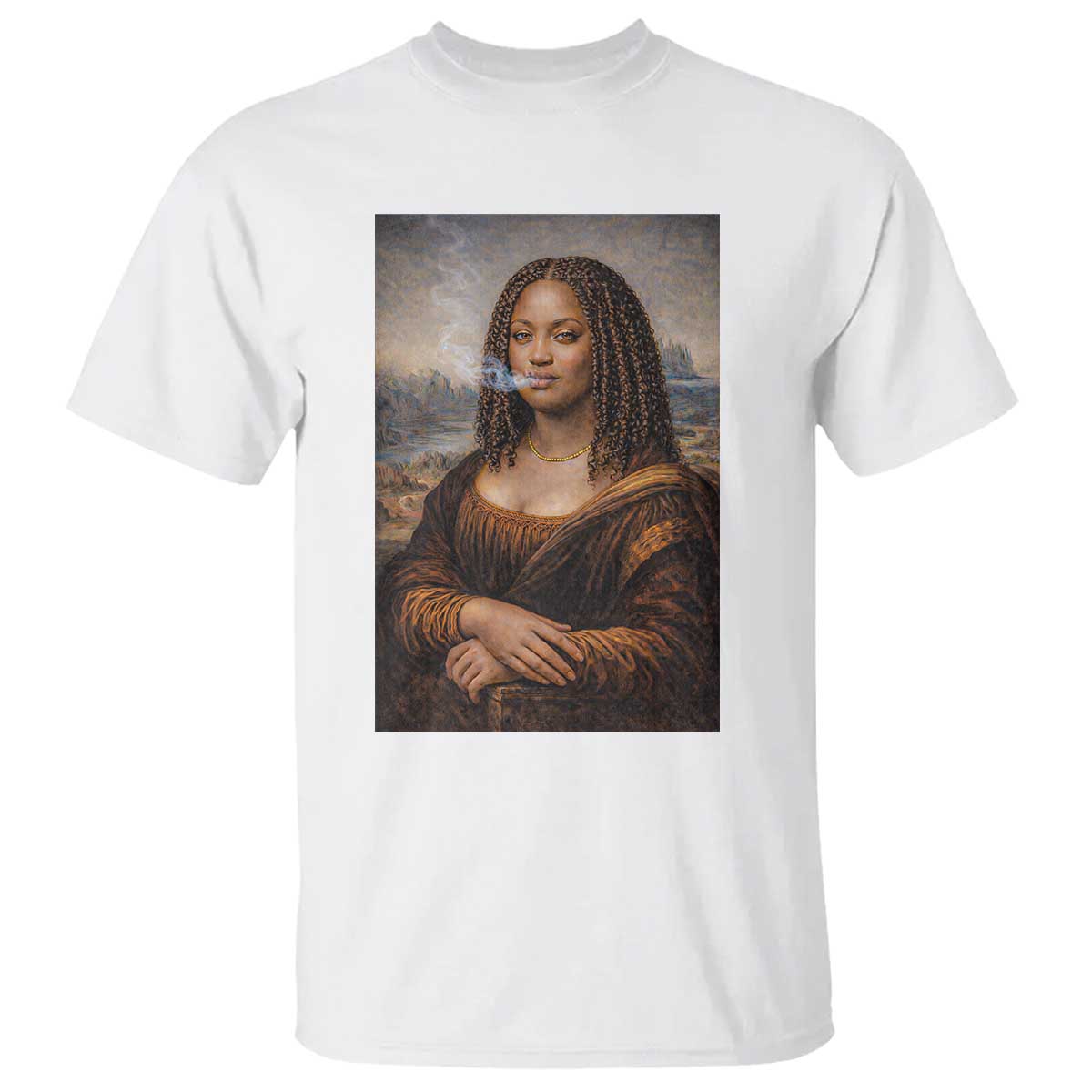 Funny Black Mona Lisa T Shirt African American Pride - Wonder Print Shop
