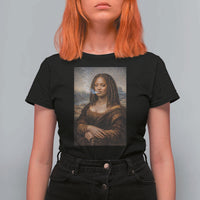 Funny Black Mona Lisa T Shirt For Women African American Pride - Wonder Print Shop