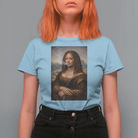 Funny Black Mona Lisa T Shirt For Women African American Pride - Wonder Print Shop