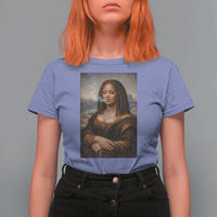 Funny Black Mona Lisa T Shirt For Women African American Pride - Wonder Print Shop