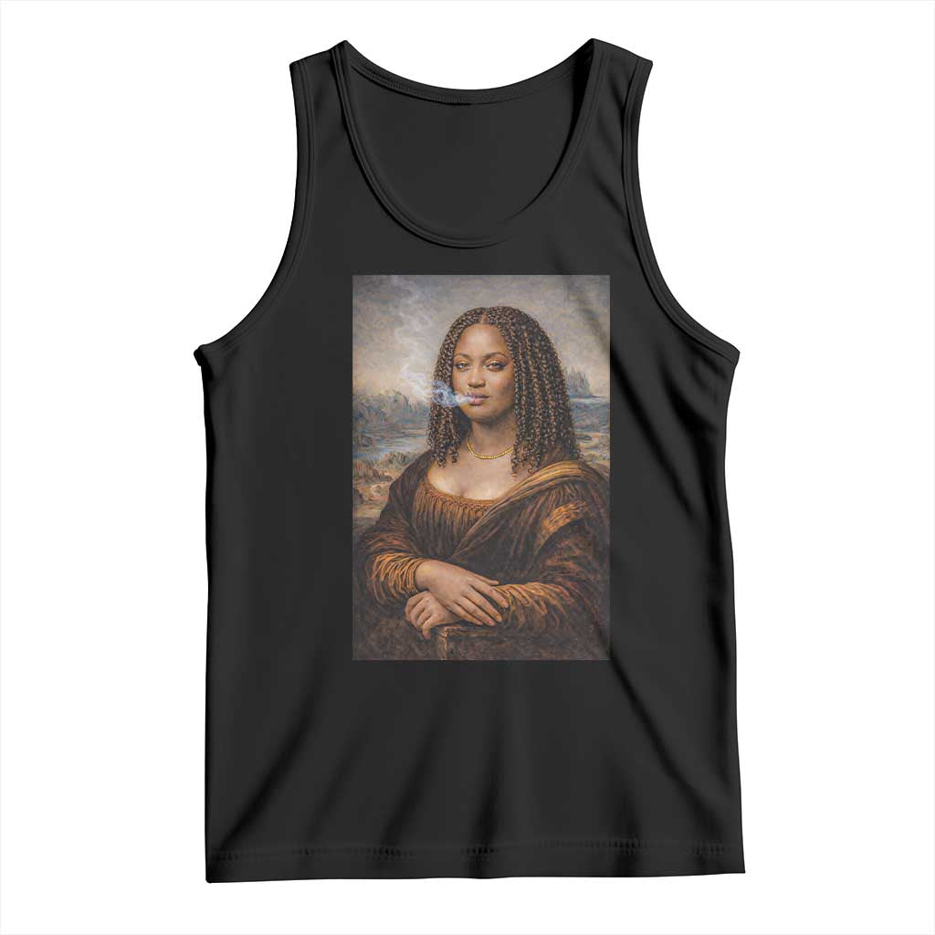 Funny Black Mona Lisa Tank Top African American Pride - Wonder Print Shop