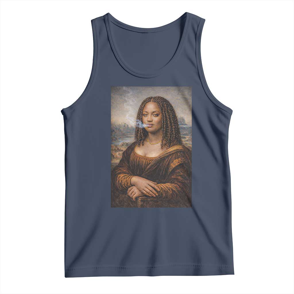 Funny Black Mona Lisa Tank Top African American Pride - Wonder Print Shop