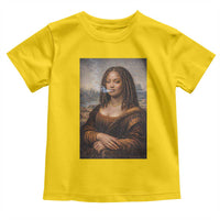 Funny Black Mona Lisa Toddler T Shirt African American Pride - undefined