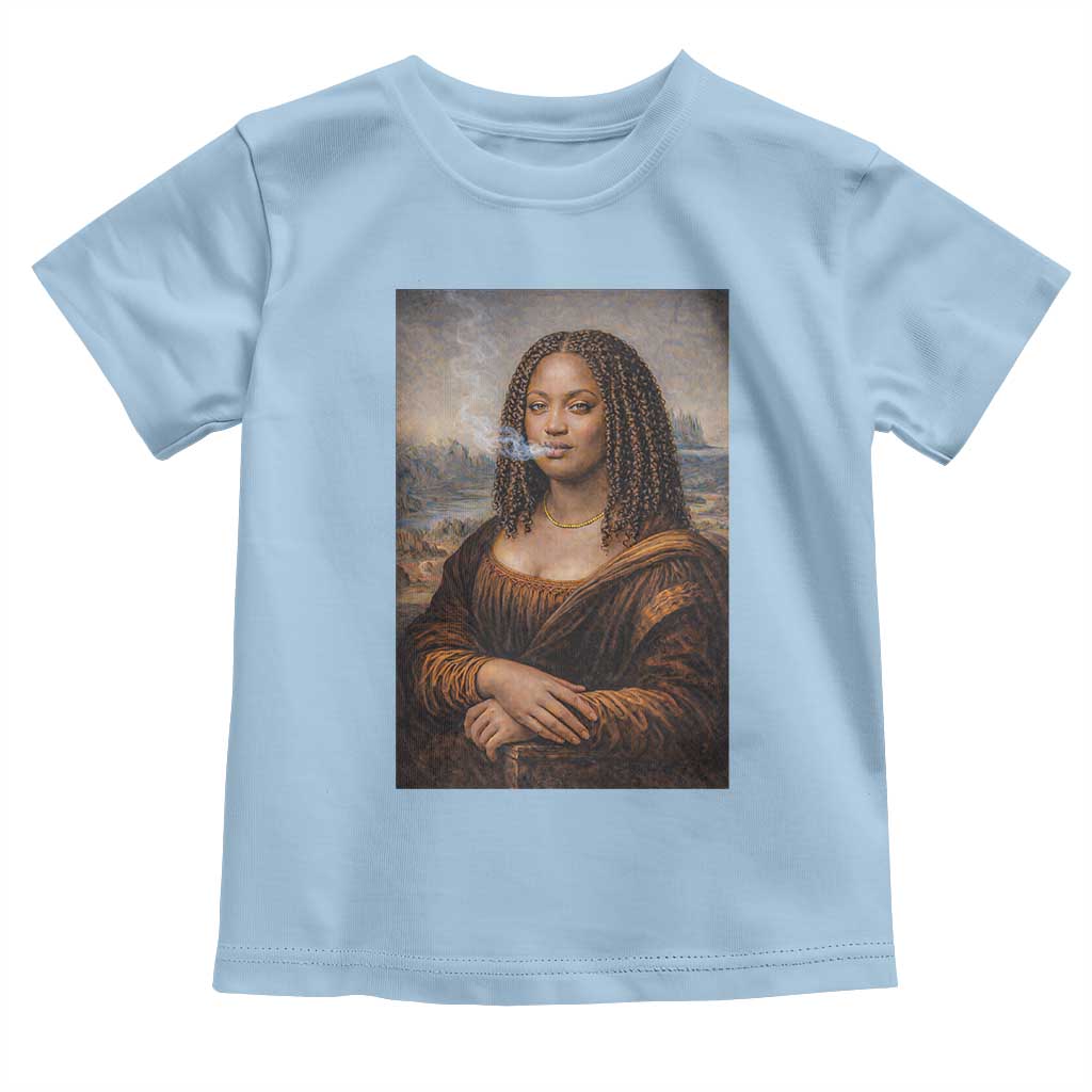 Funny Black Mona Lisa Toddler T Shirt African American Pride - undefined