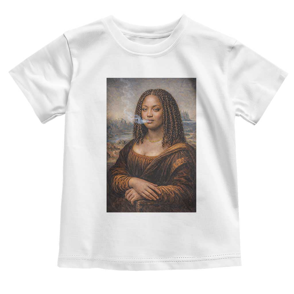 Funny Black Mona Lisa Toddler T Shirt African American Pride - undefined