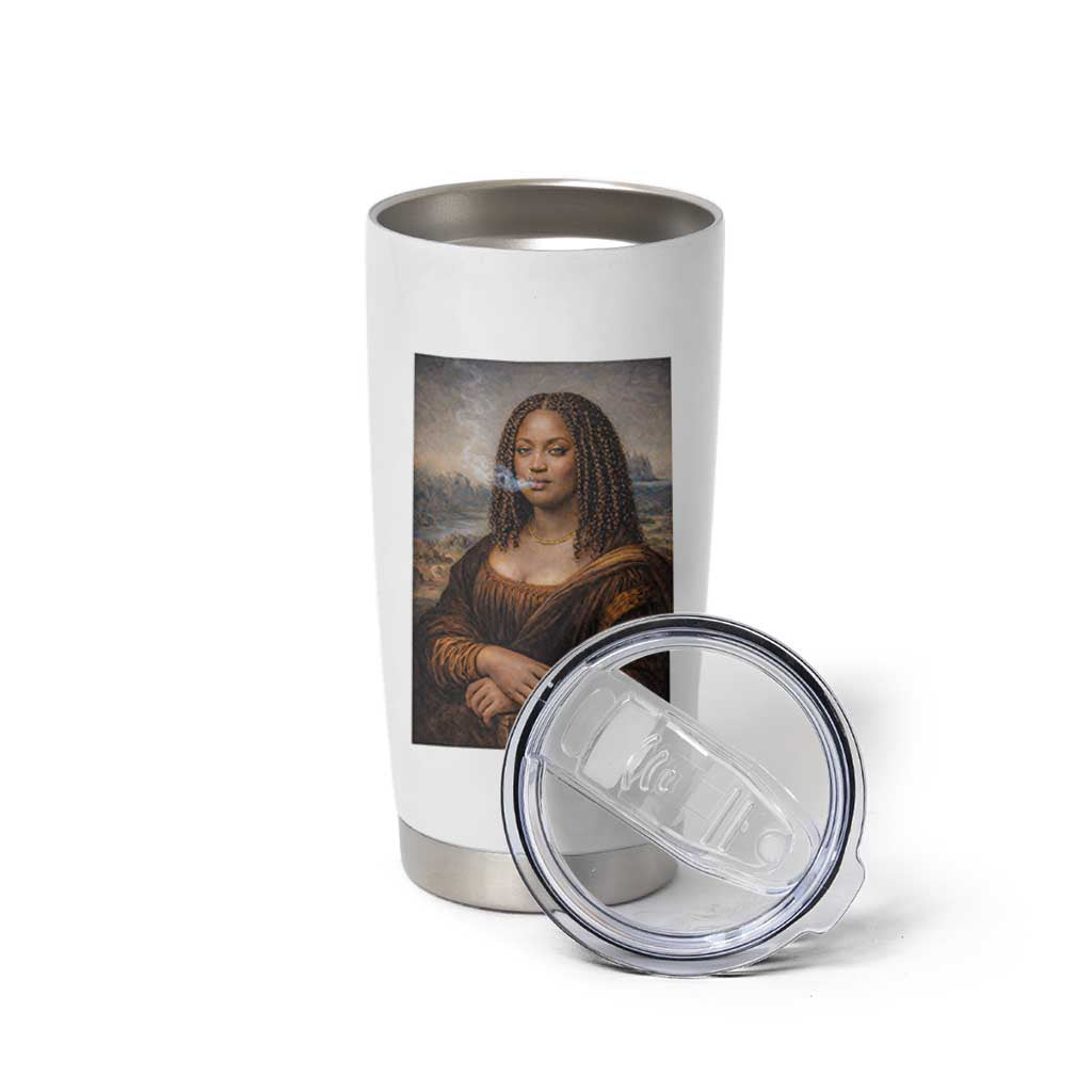 Funny Black Mona Lisa Tumbler Cup African American Pride - Wonder Print Shop