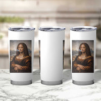 Funny Black Mona Lisa Tumbler Cup African American Pride - Wonder Print Shop