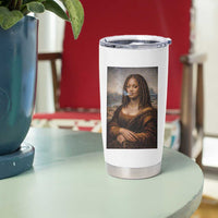 Funny Black Mona Lisa Tumbler Cup African American Pride - Wonder Print Shop